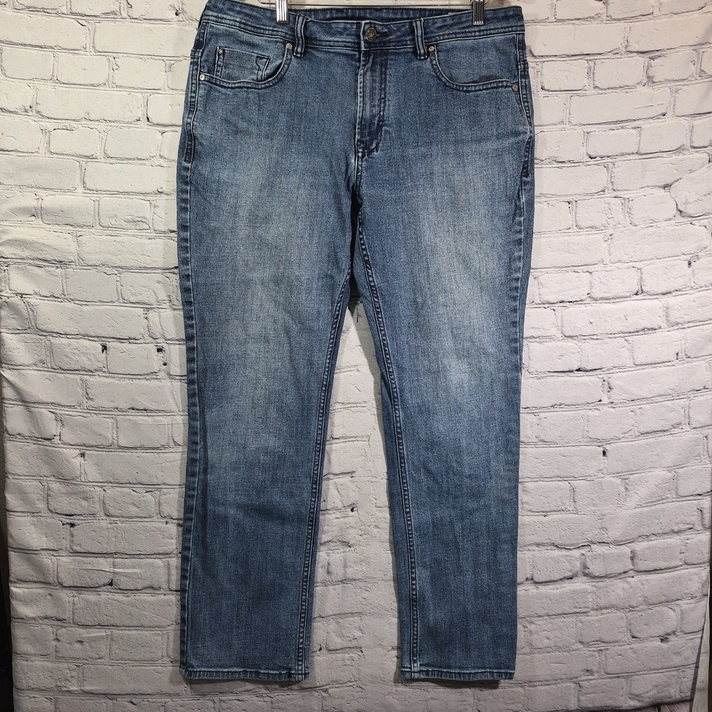 Buffalo‎ David Bitton Jeans Mens 36x32 Jackson X Straight Stretch Mid Wash Denim